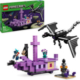 LEGO Minecraft The End Dragon a The End Loď Akční hračka a sada Discovery Videohra Stavebnice Sada Dobrodružná sada Dárek pro chlapce a dívky 8 let 21264 Stavebnice Besuche den LEGO-Store Výchozí název