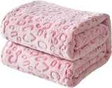 FY FIBER HOUSE flanel fleece přehoz, deka z mikrovlákna s 3D potiskem geparda, 228 X 274 cm, fialová Přikrývky a přikrývky Naty Shop Pink Leopard 40"X50"