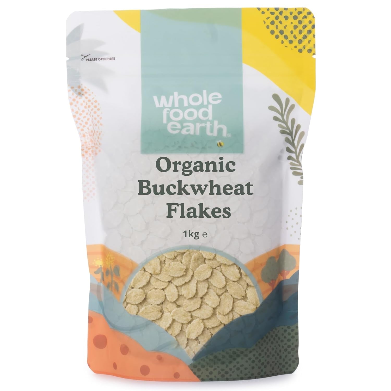 Pohankové vločky v bio kvalitě – 3 kg | Surový | Bez GMO | Vegan | Zdroj vlákniny | Certifikované organické