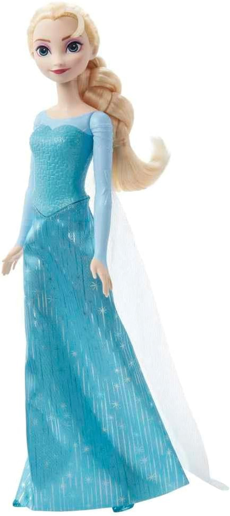 Elsa Mattel Disney panenka Frozen, panenka Frozen, rozčesatelné blond vlasy, polohovatelné, odnímatelné boty, dárky Disney, hračka od 3 let, HLW47