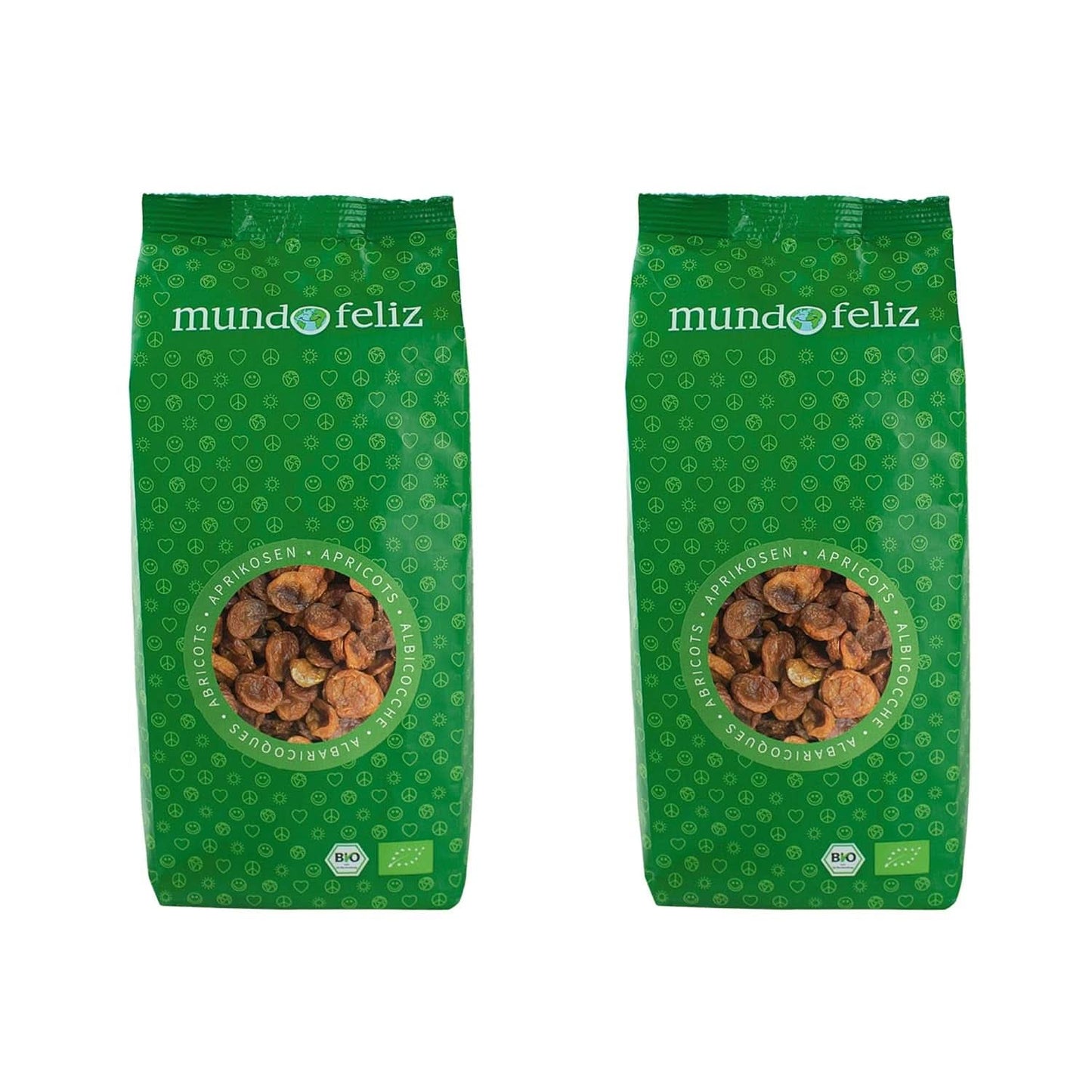 Mundo Feliz, Sušené meruňky s peckami z ekologického zemědělství, 2 x 500 gramů Naty Shop dehydratované produkty 2 x 500 gramů