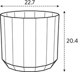 Kulatý hrnec elho Facet 23cm - pro vnitřní použití - 100% recyklovaný plast - Ø 22,7 x V 20,4 cm - Růžová/Mandlově růžová