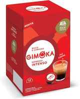 Gimoka Kaffeekapseln Espresso Intenso Kaffeemischung, Intensität 12-144 Kapseln Compatibel mit Lavazza* A Modo Mio* Haushalts-Espressomaschinen, 144 Stück (4 x 36 Getränke) Hergestellt v Itálii