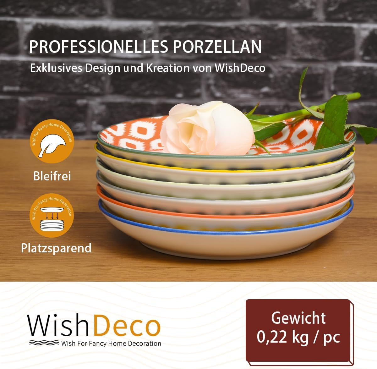 Dortové talíře, sada 6 ks; malé dezertní talíře (15 cm); salátové talíře z porcelánu; barevné talíře na snídani; mini talíře na těstoviny, ovoce, chléb