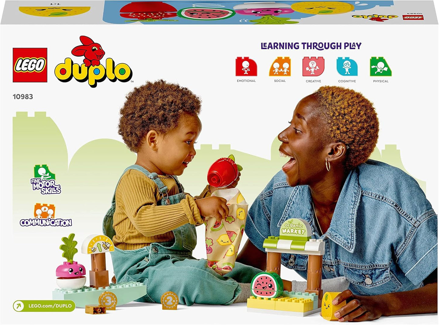 LEGO DUPLO Můj první biotrh, Sada hračkářství pro chlapce a dívky, Vzdělávací hračka pro batolata od 1,5 roku, Ovocné a zeleninové doplňky 10983 stavebnic Besuche den LEGO-Store