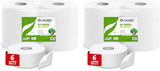 Jumbo Eco role toaletního papíru, 2 vrstvy, krém na mytí rukou s čistícím, hydratačním a vyhlazujícím složením - květinová vůně - 5 l, 6 kusů (1 balení)