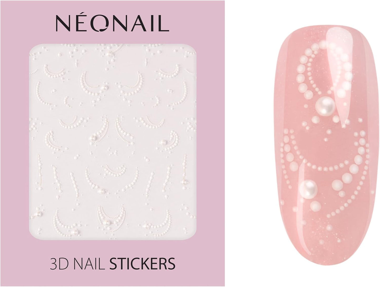 NÉONAIL Nagelstickers 3D - 61 Muster - Přívěsky na nehty - Nägel Selber Machen - Nehty - Nageldesign - Doplňky - Nailart - Nail Art Zubehör - Nagel Deko - Nagelschmuck - Dekorace Nageldesign - Weiß