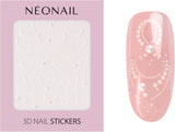 NÉONAIL Nagelstickers 3D - 61 Muster - Přívěsky na nehty - Nägel Selber Machen - Nehty - Nageldesign - Doplňky - Nailart - Nail Art Zubehör - Nagel Deko - Nagelschmuck - Dekorace Nageldesign - Weiß