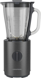 Grundig Delisia Novus SM 7140 Professioneller stojanový mixér, 1,5 litru, 800 Watt, 6fach Edelstahlmesser Mit Zirkonium-Beschichtung, 5 Geschwindigkeitsstufen + Pulse-Funktion, Dark Inox/Edelstahl Kitchen Naty Shop
