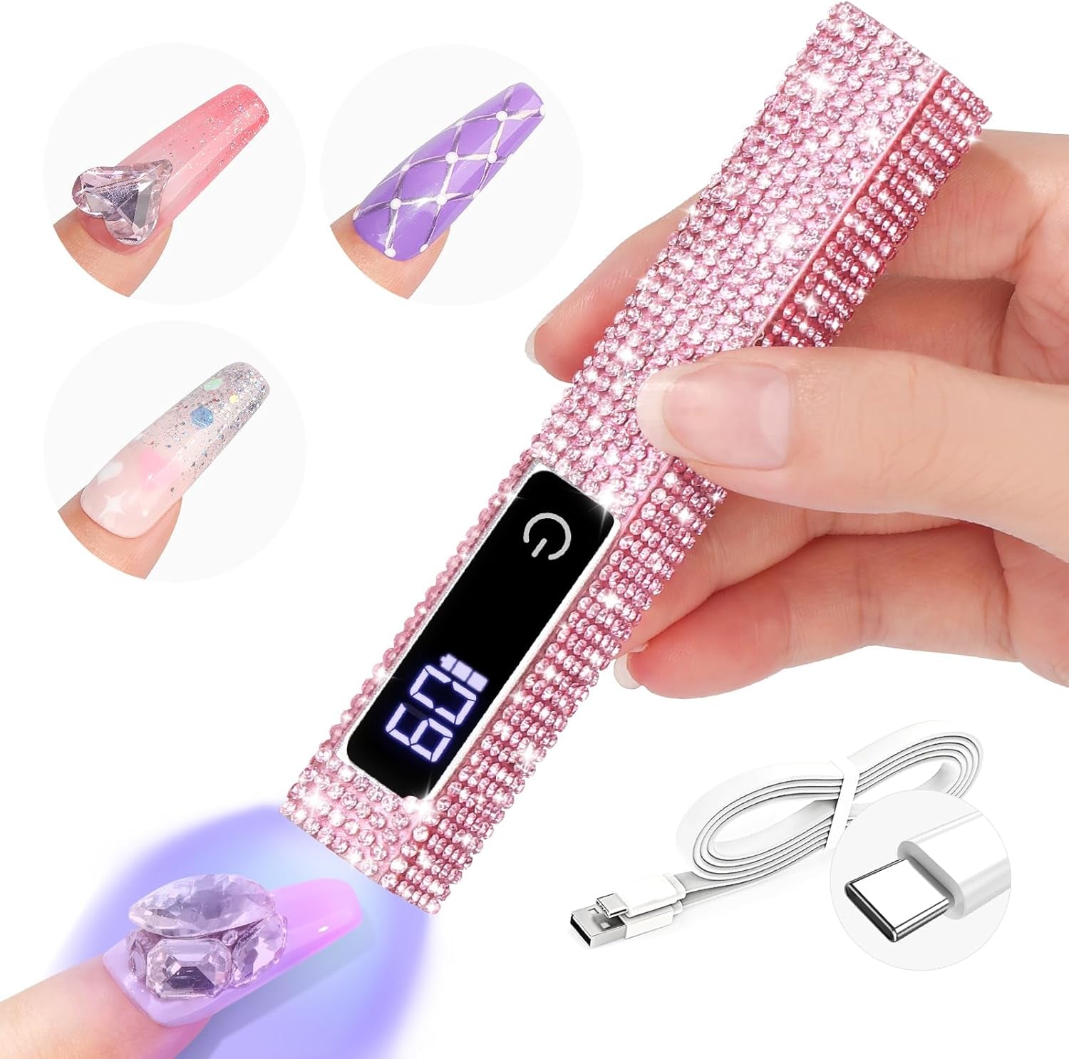 Saviland U V Lampe Für Gelnägel: Mini U V Lampe Für NägelSchützen Sie Die Haut Wiederaufladbar Klein LED Nagellack Trocknergerät Für Nagellack Aufbaugel Tipy na nehty Nagelkleber Geschenke Für Frauen