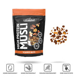 Layenberger 3K High Protein Müsli, 50 % Eiweiß a 18 % Kohlenhydrate – Jedno balení (1X 390 G) – Schoko-Nuss Cereale Naty Shop