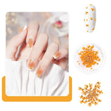 Nail Art Flower Set Decoration - Gelnägel Zubehör 3 Farben (oranžová, Blassrosa, Rose), Nail Art Aufkleber Trockene Blumen Kit Getrocknete Blumen Zubehör Set DIY Nageldekoration