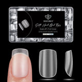 Modelones Nail Tips 510 kusů – sada nehtových špiček s úplným krytem, ​​sada gelových špiček, předleštění špiček na nehty s PMMA pryskyřicí, umělé nehty pro lepení nail art DIY, krátký squoval