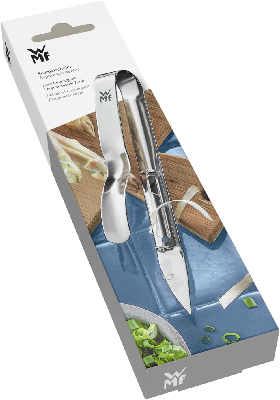 WMF Gourmet škrabka na chřest 17 cm, nerezová škrabka Cromargan Naty Shop