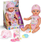 Panenka Baby Born Lena (Girl) - 36 cm - 7 funkcí, včetně příslušenství a matrace - Funguje zcela bez baterií - Vhodné pro malé děti od 1 roku