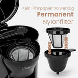 Kávovar Clatronic® na 1 šálek | Perfektní espresso kávovar pro jednotlivce | Espresso kávovar s filtrem, včetně keramického šálku | Malý kávovar na espresso s filtrem, ideální na cesty | KA 3356