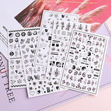 JMEOWIO Nálepka na nehty Frühling Blumen 10 Blätter Nagelaufkleber Selbtklebend Nail Art Dekorace Nageldesign Zubehör Für Frauen Mädchen