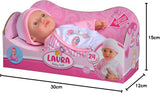 Simba 105140020 - My Love Baby Talk, měkké tělo panenka s ospalýma očima v roztomilé kombinéze, vydává 24 dětských zvuků, 30 cm, panenka pro děti od 2 let