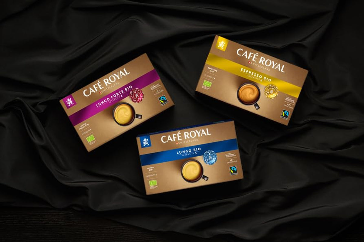 Café Royal Professional Pads, Bio Lungo, 50 Nespresso (R) Professional kompatibilní podložky do kanceláře a gastronomie, Bio a Fairtrade zertifiziert, 100 Prozent Arabica, Intensität 5