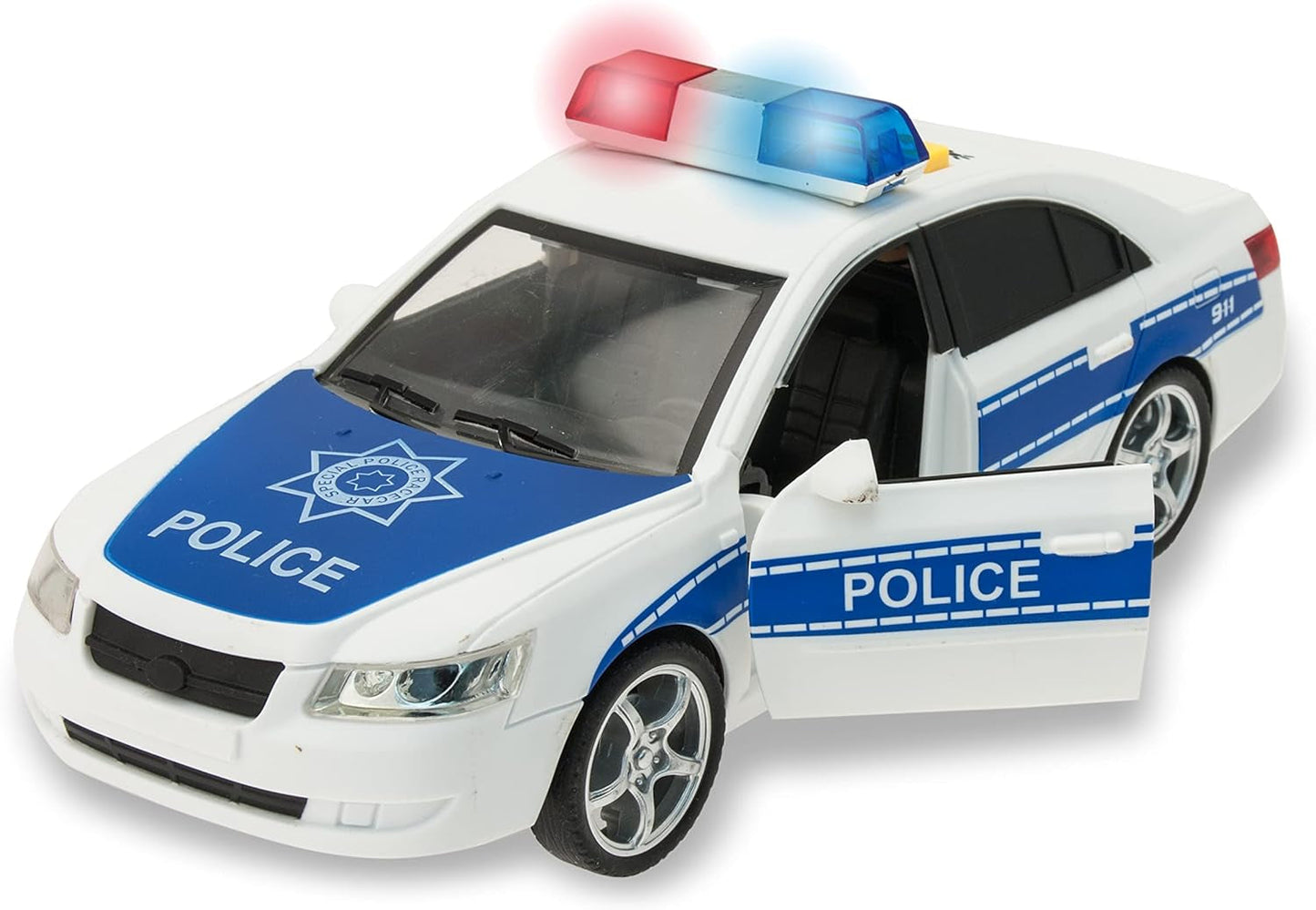 Policejní auto Macchina se světly a zvuky 1:16, vícebarevné (65075) Bebe Naty Shop Toys Policejní auto se světly a zvuky 1:16