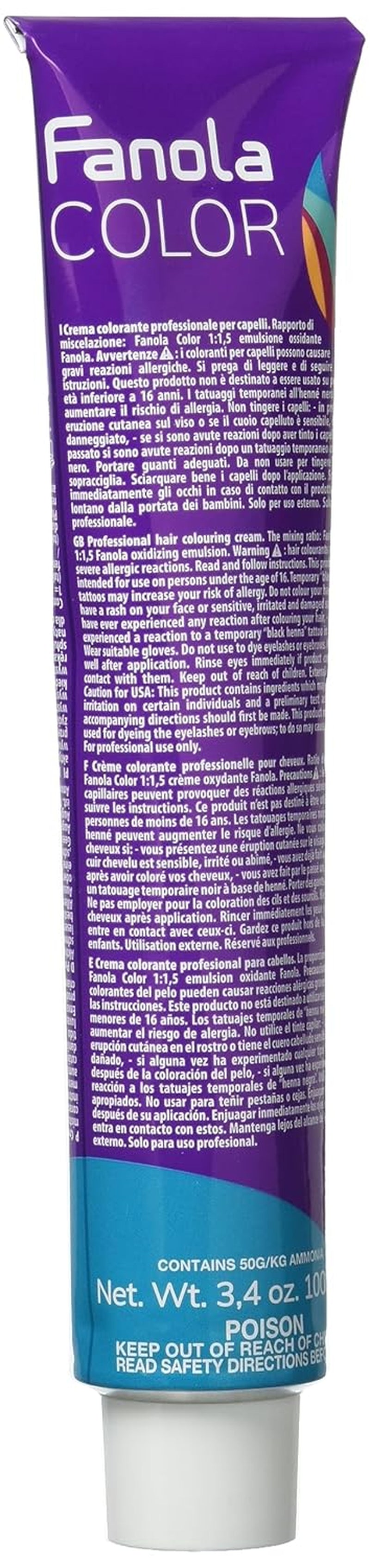 Fanola crema colore Barvicí krém 7.0 Blond, 100 ml Barva na vlasy Naty Shop 7.0 Blond