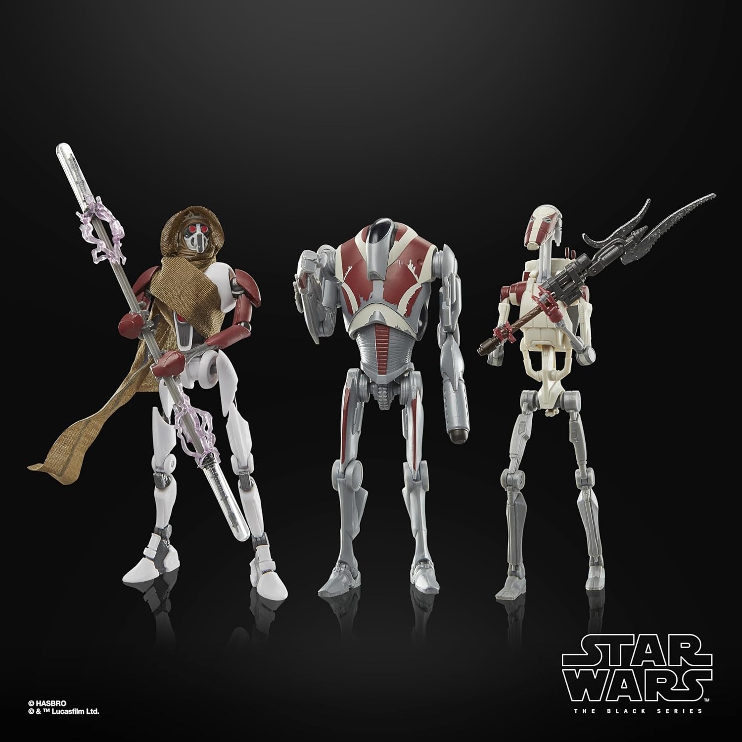 Star Wars Black Series Magna Raider, Super Battle Droid, Jedi Battle Droid: Balení 3 akčních figurek Survivor, Měřítko 15 cm Akční figurky Naty Shop