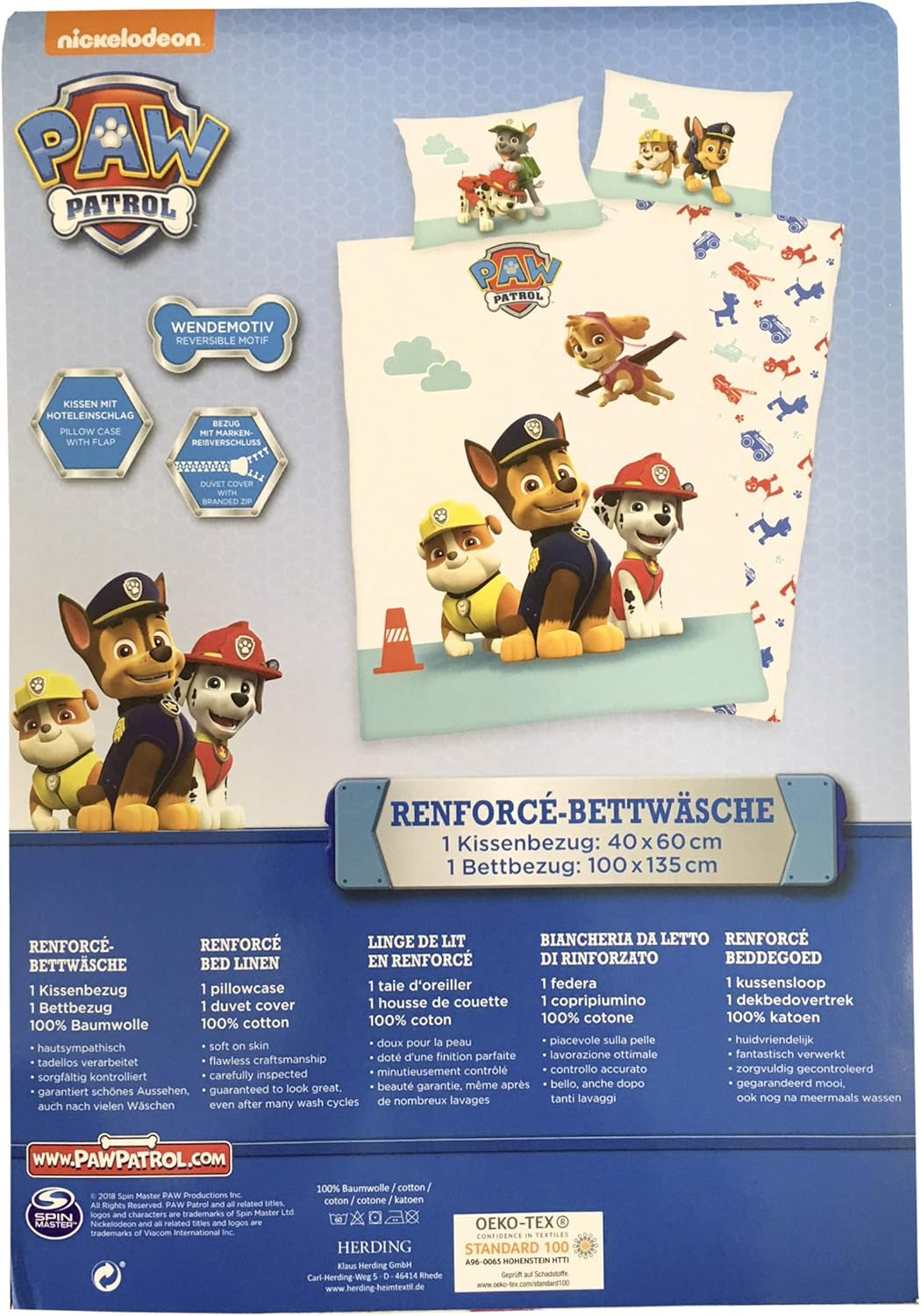 Sada dětského povlečení PAW Patrol, oboustranné Povlečení - dětské Naty Shop