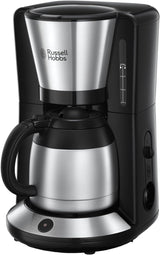 Kávovar Russell Hobbs [Sprchová hlavice pro optimální extrakci a aroma] Dobrodružný (1 až 8 šálků, 1,0 l termo karafa, automatické vypínání, systém proti odkapávání, 1100 W) Filtrační kávovar 24020-56