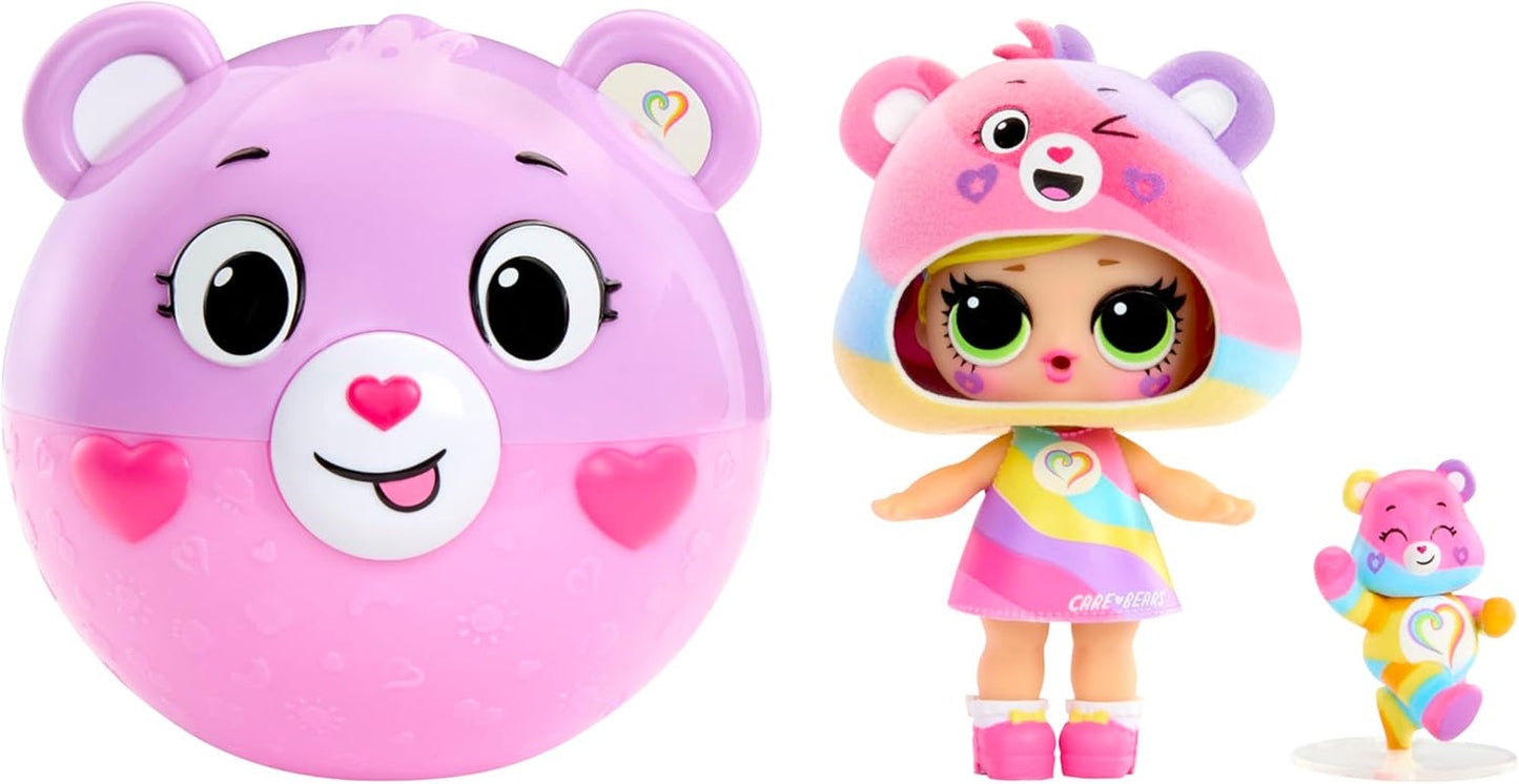 LOL Překvapení! Loves Care Bears Tots - Obsahuje 1 panenku s oblečením a doplňky, míček medvídka, skrytý obal, 6 sběratelských panenek