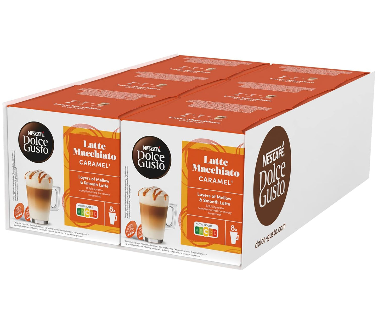 NESCAFÉ DOLCE GUSTO Latte Macchiato Caramel Kaffeekapseln 6er Pack (6 x 16 kapslí)