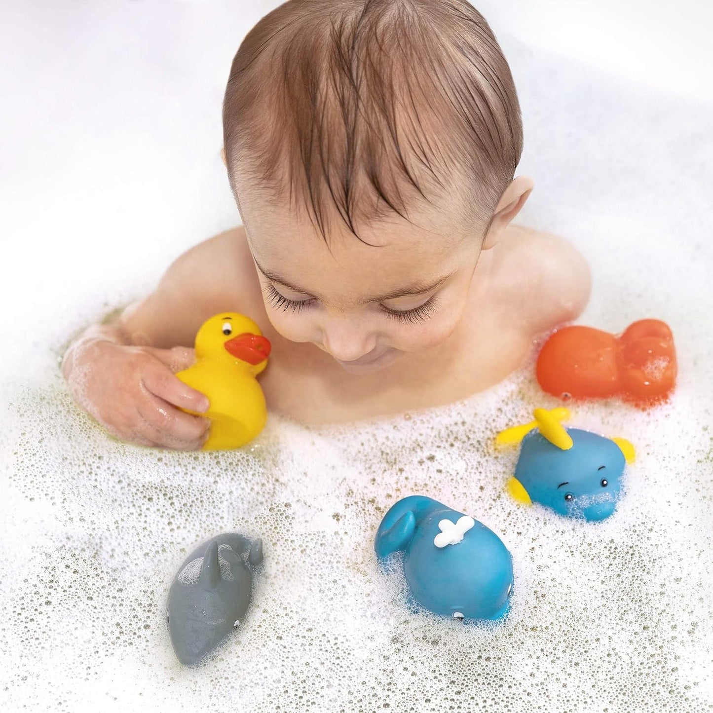 Battat 12dílná hračka do vany Dětská hračka do vany Vodní zvířátka - kamarádi do vany pro miminka 10 měsíců - hračka do vany kachna a další Bebe Toys Naty Shop