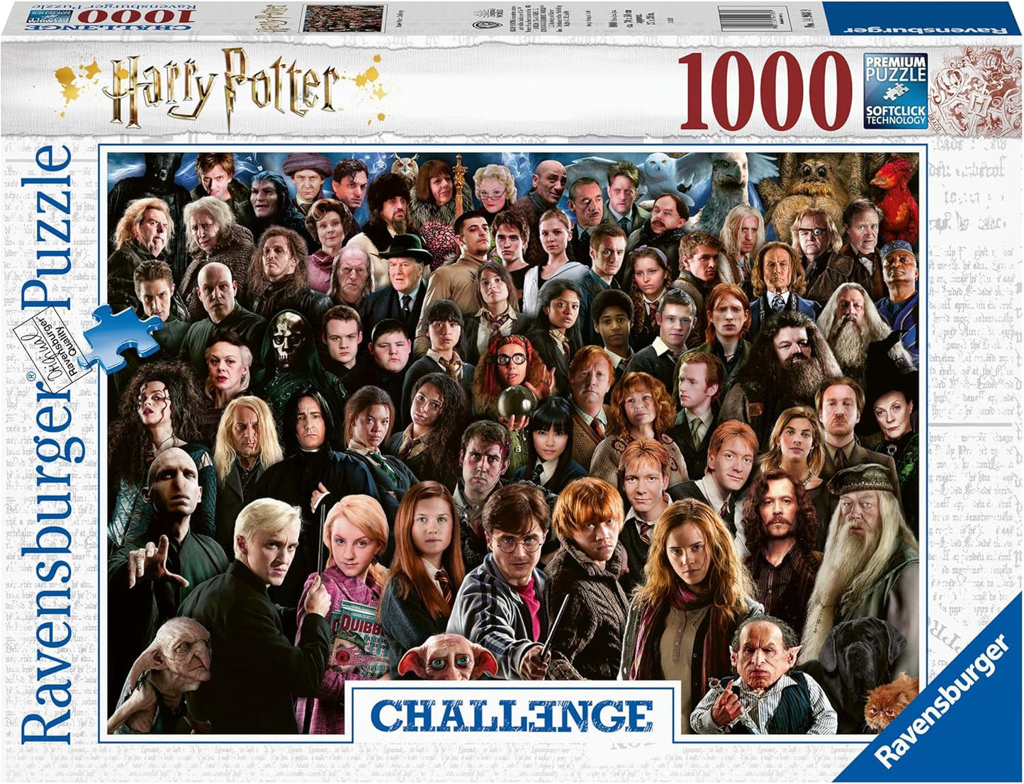 1000dílné puzzle Ravensburger Harry Potter 12000457 – Více než 70 postav z kouzelnického světa Bradavic v jednom puzzle pro dospělé a děti od 14 let Puzzle Naty Shop Starší verze