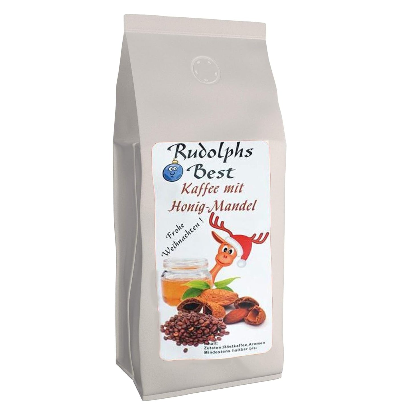 Aromatická káva "Rudolph's Best" Med-Mandle 1000 celých zrn