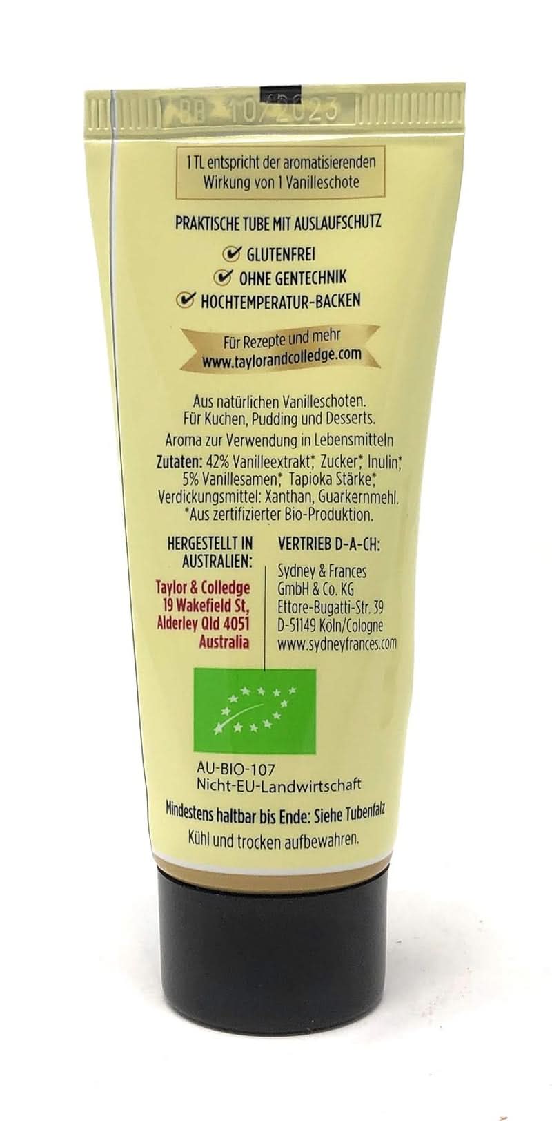 Bio vanilková pasta z tuby, 50 gramů Aromas Naty Shop