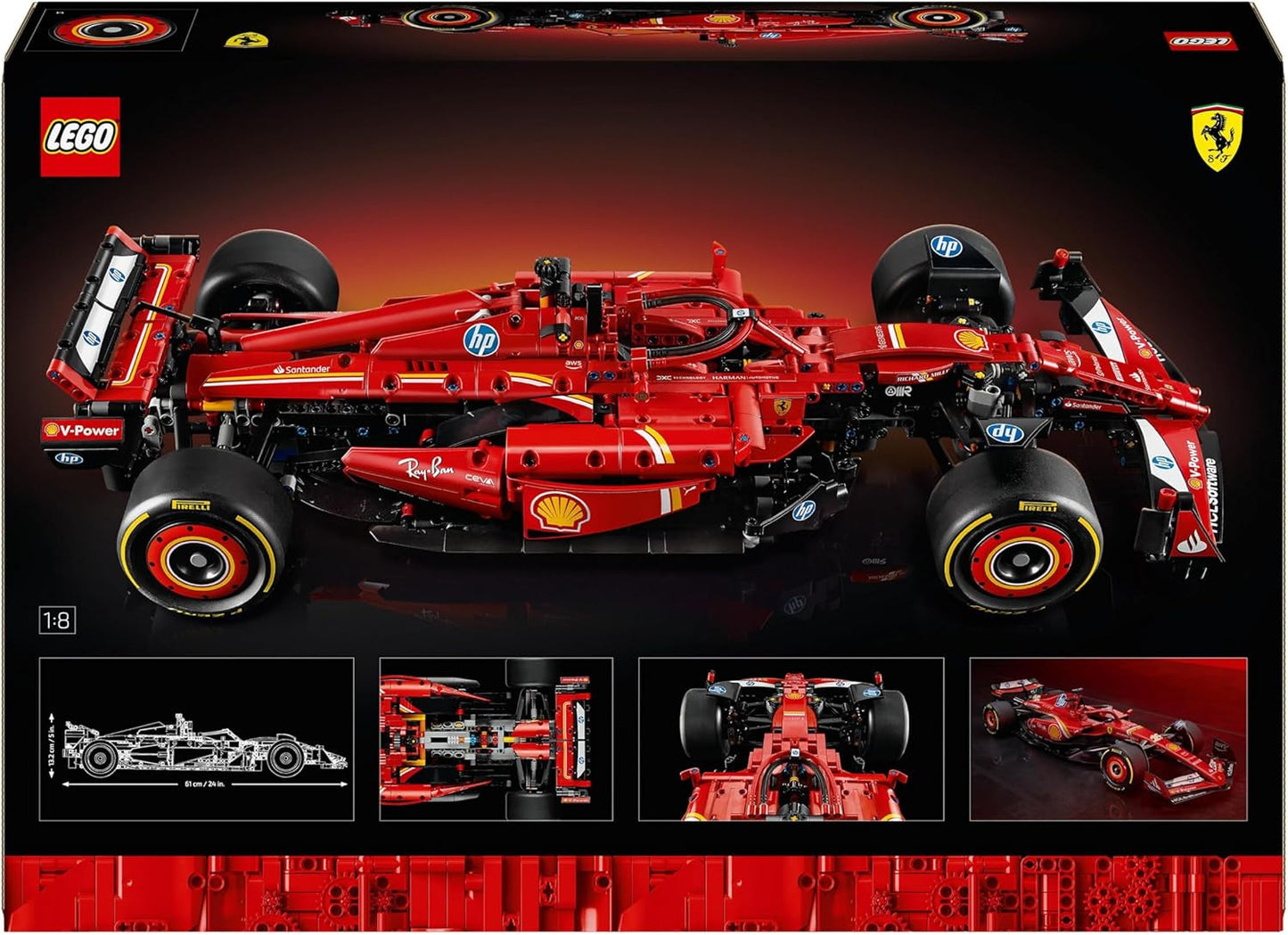 LEGO Technic Ferrari SF-24 F1 závodní auto - Model auta pro dospělé - Sběratelská sada Formule 1 - Motor V6, převodovka, řízení a DRS v měřítku 1:8 - Dárek pro fanoušky motoristického sportu a závodních aut 42207 Stavebnice Beuche den LEGO-Store