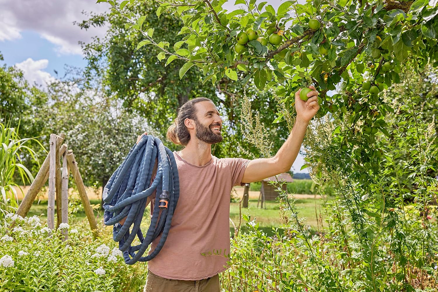 Sada Gardena Liano Xtreme 3/4 palce 25m: Extrémně robustní textilní zahradní hadice s lehkou vnitřní hadicí z PVC odolnou vůči povětrnostním vlivům (18482-20)