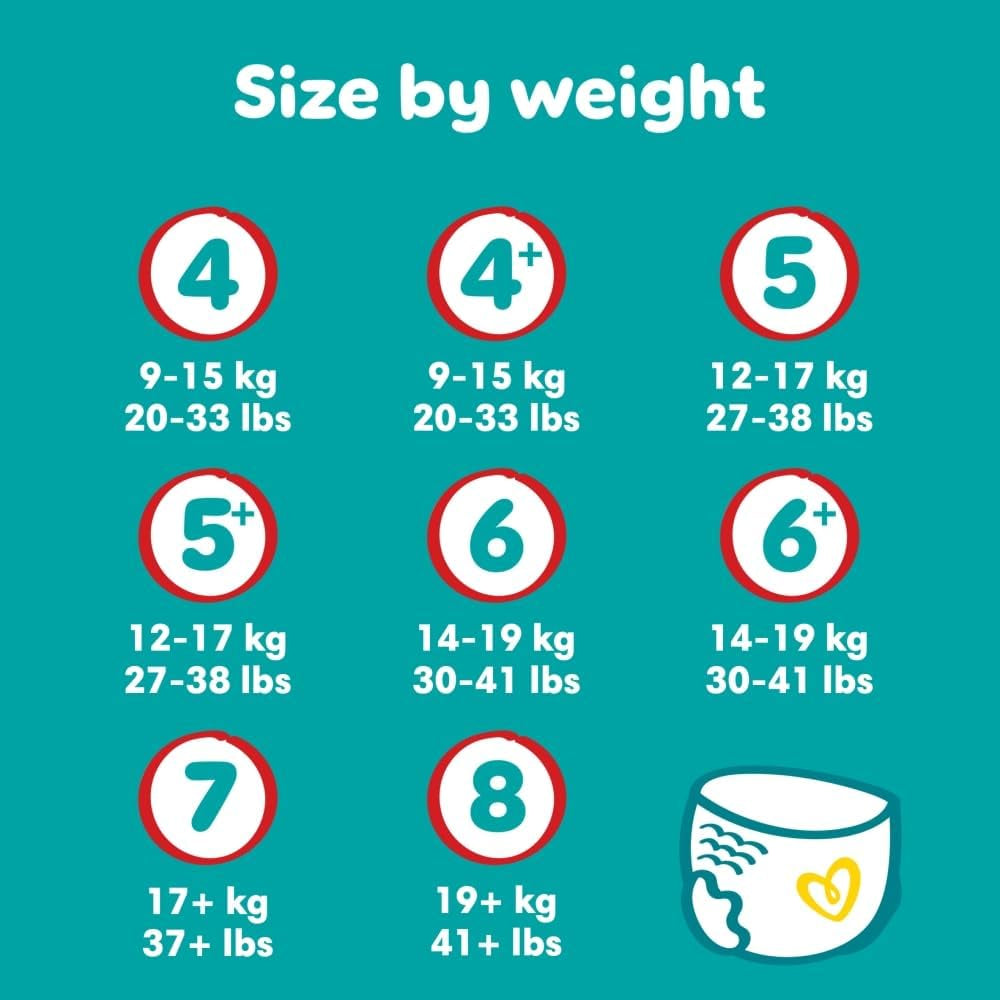 Plenky Pampers Baby-Dry, velikost 8, 22 jednotek, 19 kg+