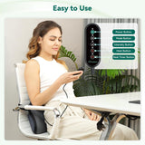 Ergonomický bederní opěrný polštář Snailax s masáží a vyhříváním, opěrný polštář Shiatsu z paměťové pěny, sedací polštář se 3 intenzitami masáže | 2 stupně ohřevu | 3 časovače | pohodlné sezení