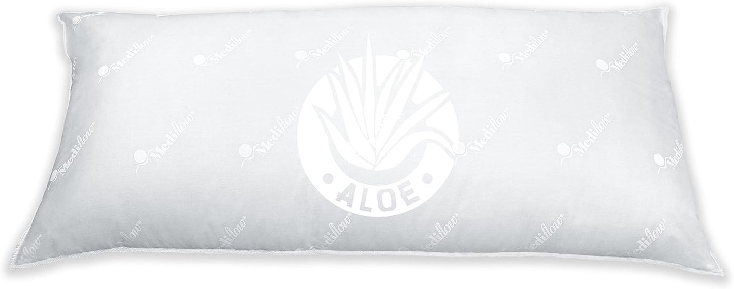 Mediflow 5223 Aloe Vera Action Water Polštář, Ortopedický polštář na podporu krční páteře, 40X80cm, Bílý, 1 kus (1 balení) Standardní polštáře Naty Shop