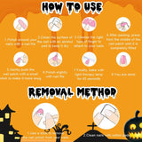 5 ks Halloweenských 3D samolepek na nehty, 5D stereoskopických samolepek na nehty, ozdob na nehty, příslušenství k designu nehtů