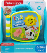 Fisher-Price Musical Animal Friends Songbook | Hračka pro miminko od 6 měsíců, 1 roku pro holčičky a kluky | Dětská hračka | Hudební kniha se zvuky a světelnými efekty | Vzdělávací hračka (německy), GFP29 Jucarii Bebe Naty Shop