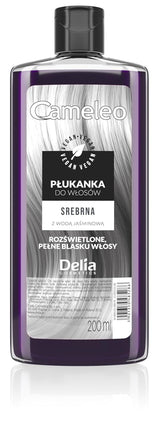 Cameleo - Růžová voda Růžové vlasové tonikum Bez žlutého odstínu Polopermanentní barva na vlasy - pro blond a šedivé vlasy - Barva a péče - Bez parabenů | 200 ml Naty Shop Hair Dye Nová verze - Stříbrná 200 ml (1 balení)