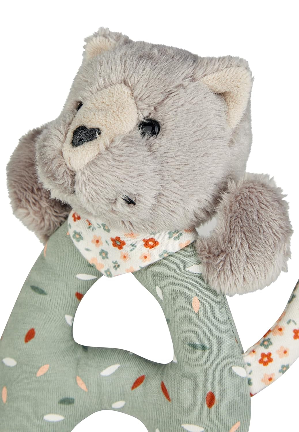 Lilly Cat Sterntaler Catch Toy - Motorická hračka pro chrastění, dotyk a hraní - Plyšová hračka pro miminka a děti s chrastítkem jako věrným přítelem - Šedá hračka pro miminko z měkké tkaniny Bebe Naty Shop Toys