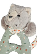 Lilly Cat Sterntaler Catch Toy - Motorická hračka pro chrastění, dotyk a hraní - Plyšová hračka pro miminka a děti s chrastítkem jako věrným přítelem - Šedá hračka pro miminko z měkké tkaniny Bebe Naty Shop Toys