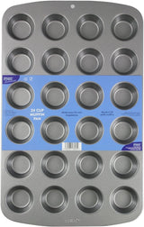 CSB111 Antihaftbeschichtete Mini-Muffinform Mit 24 Löchern Aus Karbonstahl, Edelstahl, Silver, 39,4 X 24,6 X 2,1 Cm Formy a plechy na pečení Naty Shop