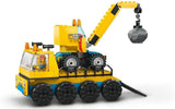 LEGO 60391 Městská stavební vozidla a jeřáb s demoliční koulí, bagr, sklápěč a transportní vozidla, vzdělávací hračka pro děti od 4 let Stavebnice Besuche den LEGO-Store