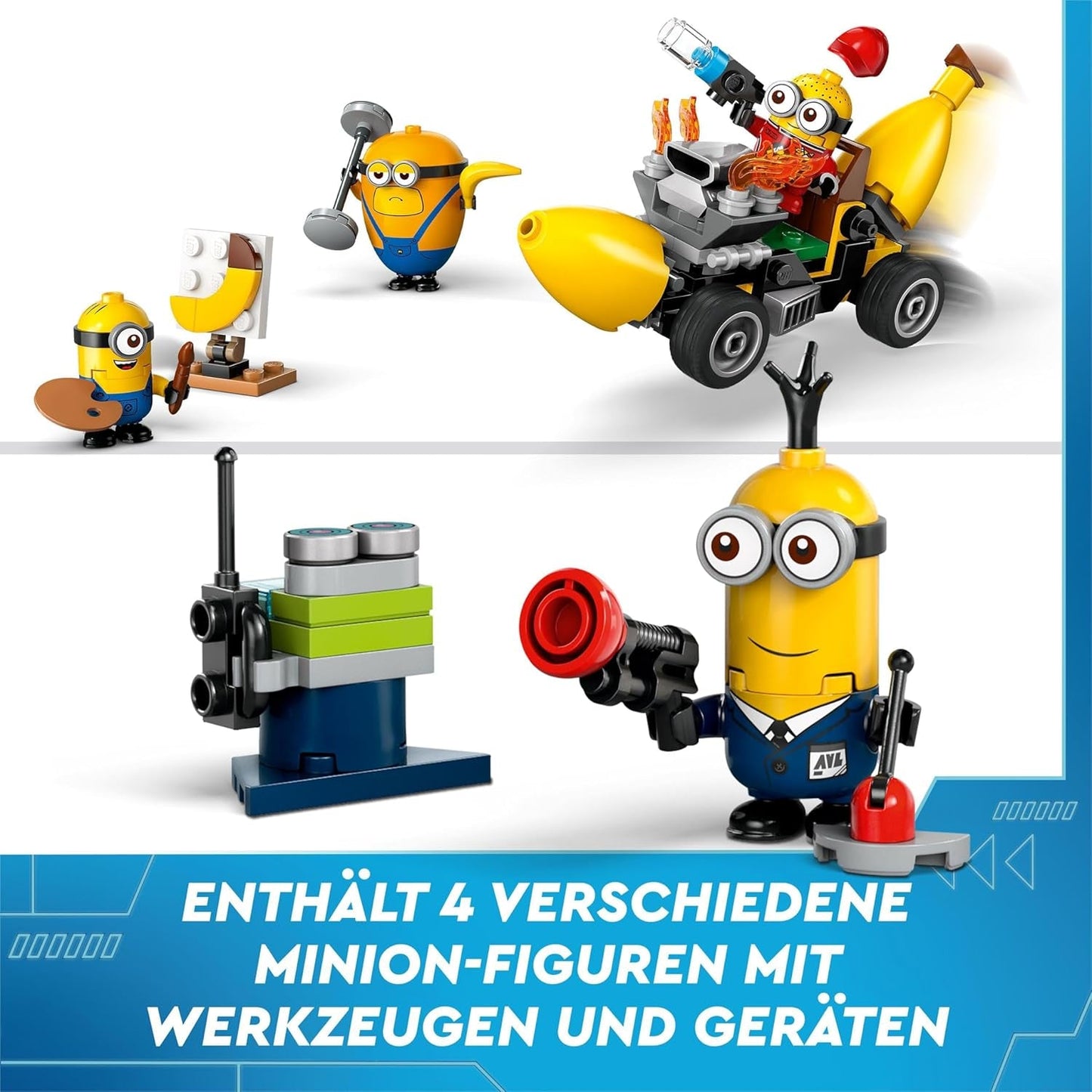 LEGO I - Jednoduše nenapravitelní 4 přisluhovači a hrací sada s automatem na banány pro I - Dětská hračka 4 prostě nenapravitelní přisluhovači Kreativní dárek pro chlapce a dívky 6 let 75580 Stavebnice Beuche den LEGO-Store