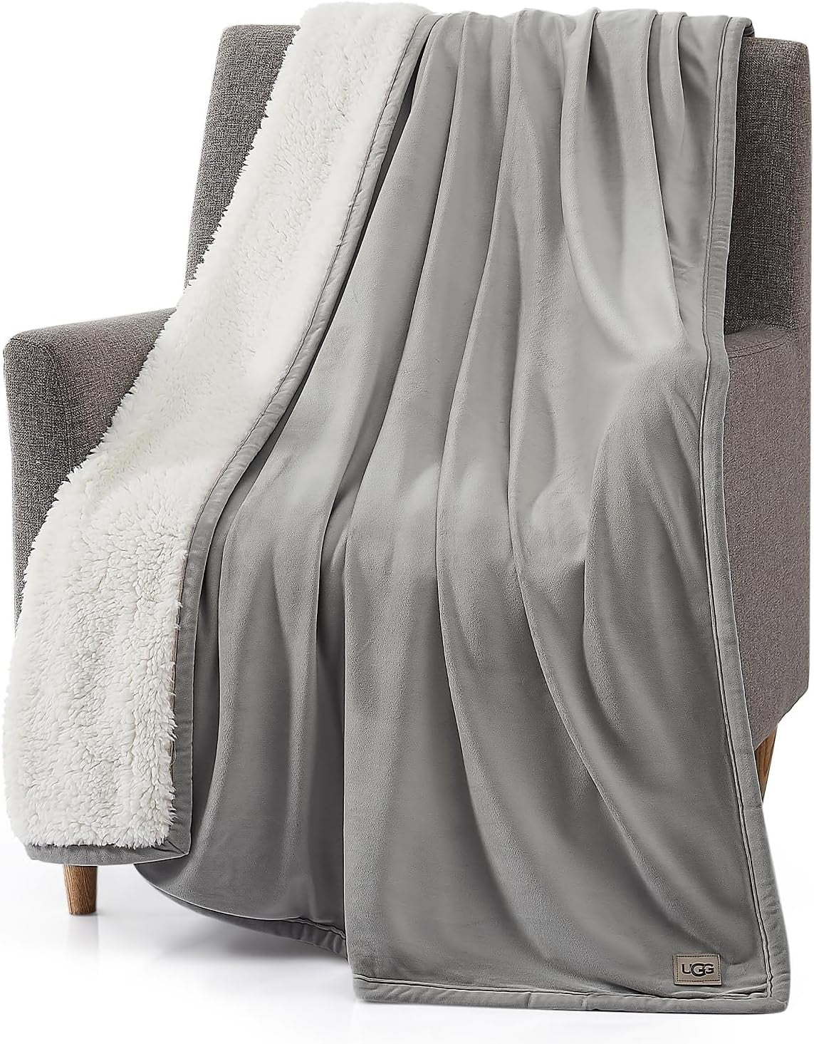 UGG 01465 Bliss Sherpa Throw Deka Plně oboustranná na pohovku nebo postel Lze prát v pračce Snadná údržba Měkké plyšové nadměrné luxusní deky 178 X 127 cm Seal Naty Shop Peřiny a přikrývky Výchozí název