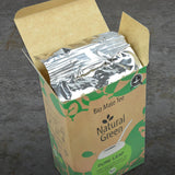 Delicatino - Přírodní zelená PURE LEAF 500G, organická yerba maté bez stopky, čerstvá a bez kouře, organicky pěstovaná, vakuově balená pro maximální čerstvost