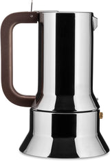 Alessi 9090/6 Espresso se 6 šálky na indukci, nerezová ocel, stříbrná, 15,5 x 13,5 x 27 cm